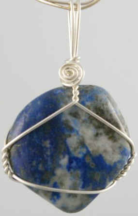 Lapis Lazuli wire wrap gemstone from Wicked Stones