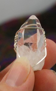 Diamond Window Quartz wire wrap by Wicked Stones