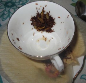 Hey that's my tea cup for tea leaf reading